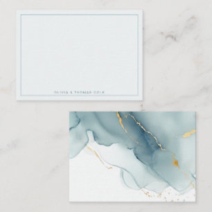 Moderne einfache, dunkelblaue Gold-Coupons Mitteilungskarte