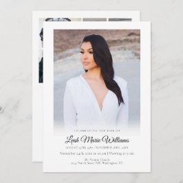 Moderne Einfache Elegante Foto Beerdigung Programm