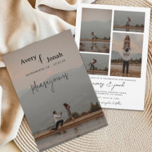 Moderne, einfache, elegante Foto Hochzeit