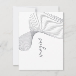 Moderne, einfache, elegante Grafikdesign von Imagi Mitteilungskarte