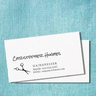 Moderne Einfache Elegante Schwarz-weiße Haarstühle Visitenkarte