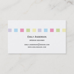 Moderne einfache Farbe quadriert Visitenkarte