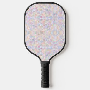Moderne, einfache, farbenfrohe Streifen Muster Pickleball Schläger