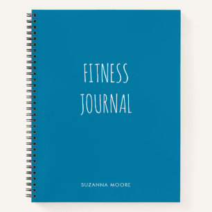 Moderne, einfache, fette Blue Gym Workout Health F Notizbuch