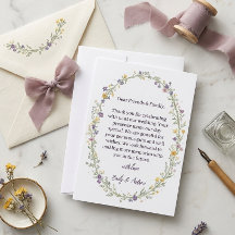 Moderne einfache florale Hochzeit Danke Karte