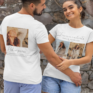 Moderne & einfache Foto-Collage Beerdigung T-Shirt
