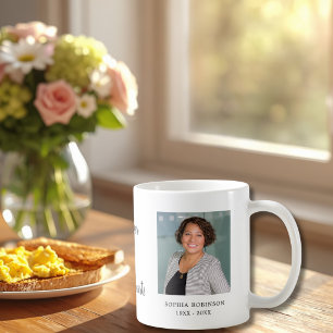 Moderne einfache Foto-Erinnerung Andenken Kaffeetasse