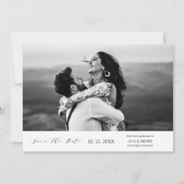 Moderne, einfache Foto Hochzeit Save The Date