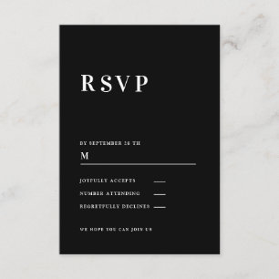Moderne, einfache, frische Hochzeits-RSVP-Beilagek Begleitkarte