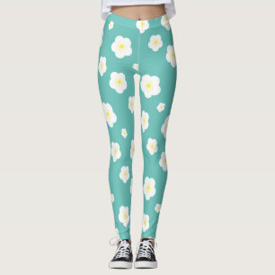 Moderne, einfache Frühlingshaftigkeit Blume Gefäll Leggings