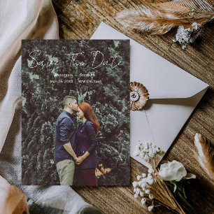 Moderne einfache Garten-Natur-Paar-Foto-Hochzeit  Save The Date