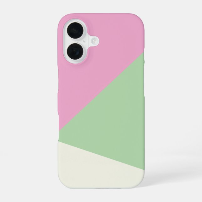 Moderne einfache geometrische Farbblöcke iPhone 16 Hülle (Rückseite)