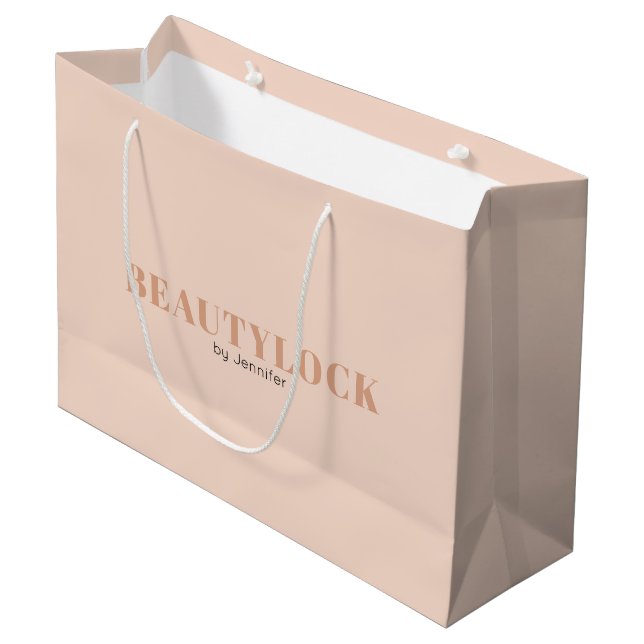 Moderne, einfache Geschäftsförderung/Shopping Große Geschenktüte (Vorderseite Schrägansicht)