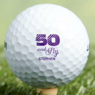 Moderne einfache Golfbälle zum 50. Geburtstag