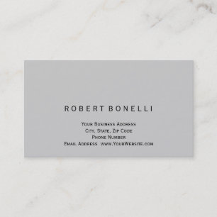 Moderne, einfache Grau-Color-Consultant-Visitenkar Visitenkarte
