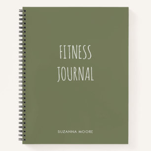 Moderne, einfache Green Gym Workout Health Fitness Notizbuch