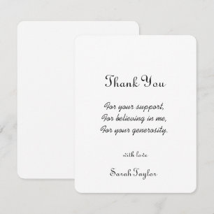 Moderne einfache Handschrift Brause Bridal Shower  Dankeskarte