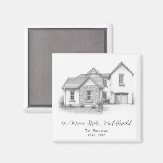 Moderne einfache Haus-Immobilien-Geschenk Magnet