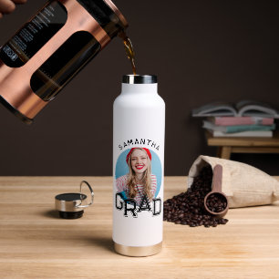Moderne einfache High School Abschlussfoto Abschlu Trinkflasche