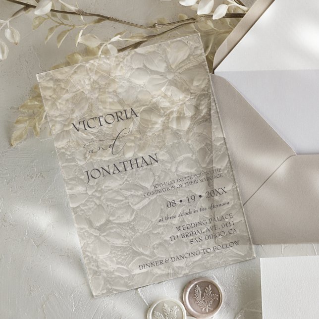 Moderne einfache Hochzeit Acryleinladungen (Von Creator hochgeladen)