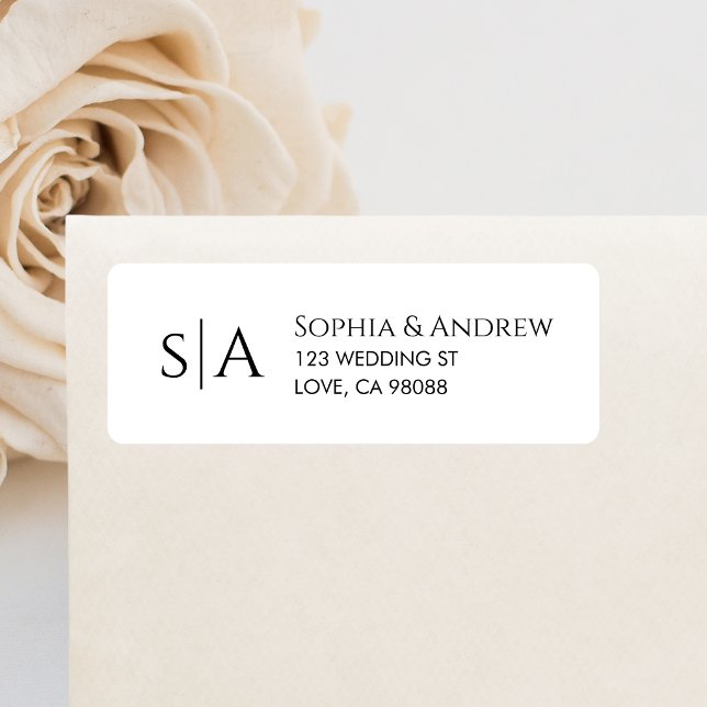 Moderne einfache Hochzeit Minimalistische Monogram (Von Creator hochgeladen)