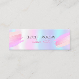 Moderne einfache Holografie, Foil Brush Stroke Mini Visitenkarte