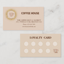 Moderne einfache Kaffee Shop Treuekarte