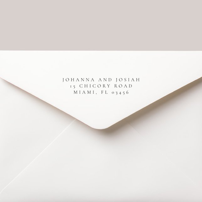 Moderne einfache klassische Hochzeit - Rücksendead Permastempel (Von Creator hochgeladen)