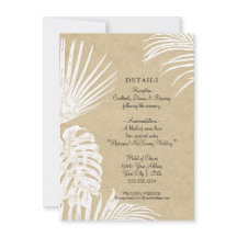 Moderne, einfache Kraft Tropical Leaf Beach Hochze