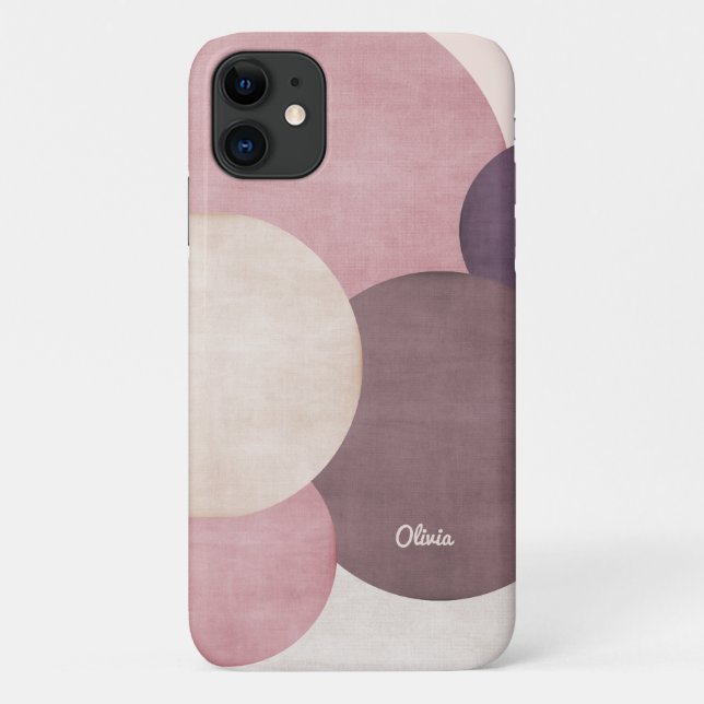 Moderne Einfache Kreise Personalisiert Case-Mate iPhone Hülle (Rückseite)