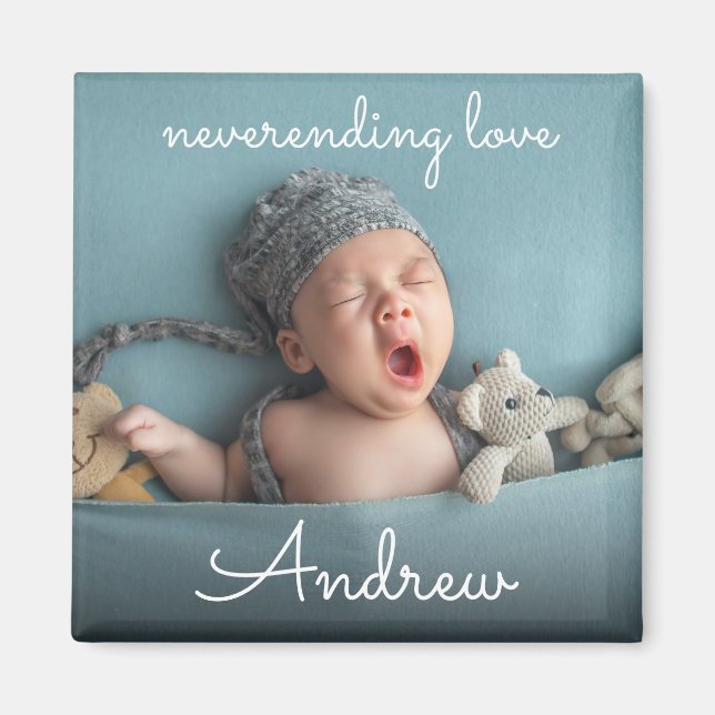 Moderne, einfache Liebe Neuer Name und Geburtsname Magnet (Vorne)