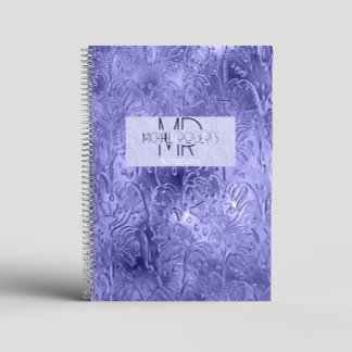 Moderne, einfache lila Folie Metallic Notizbuch