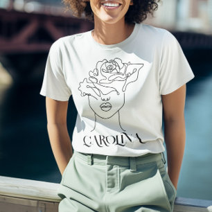 Moderne einfache Linie Art, Boho Chic T-Shirt