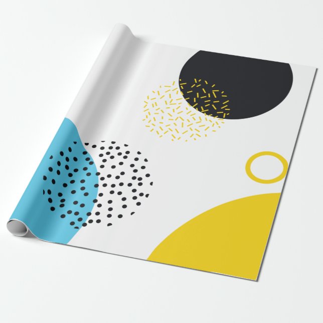 Moderne, einfache, lustige, geometrische Kunst im  Geschenkpapier (Ungerollt)