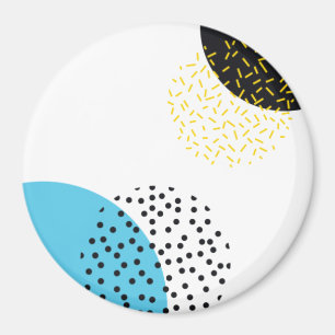 Moderne, einfache, lustige, geometrische Kunst im Magnet
