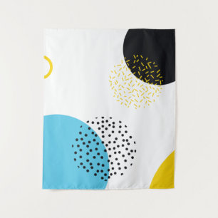 Moderne, einfache, lustige, geometrische Kunst im  Wandteppich
