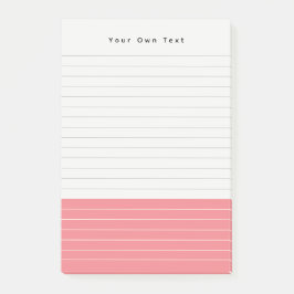 Moderne, einfache Mandarine Rosa gestrichene Notiz