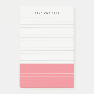 Moderne, einfache Mandarine Rosa gestrichene Notiz