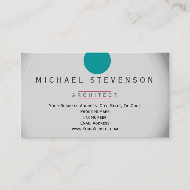 Moderne, einfache Minimal Business Card Visitenkarte (Vorderseite)