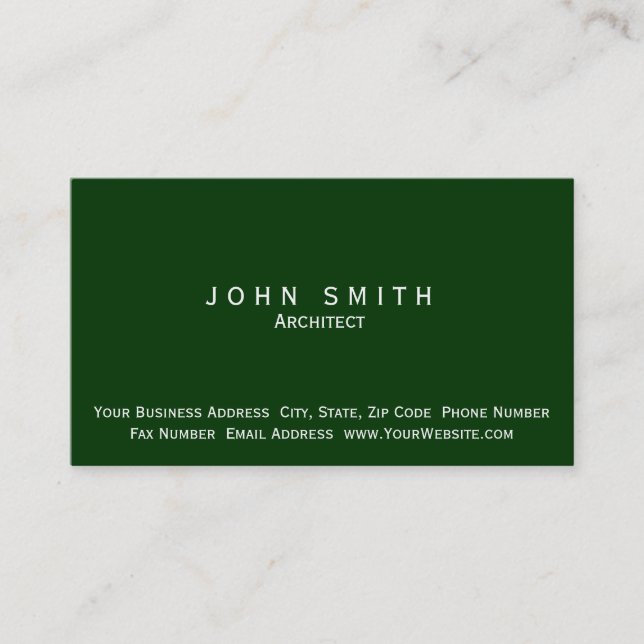 Moderne, einfache Minimal Business Card Visitenkarte (Vorderseite)