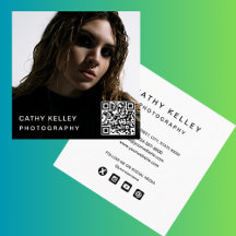 Moderne einfache Minimal Foto QR Code Social Media