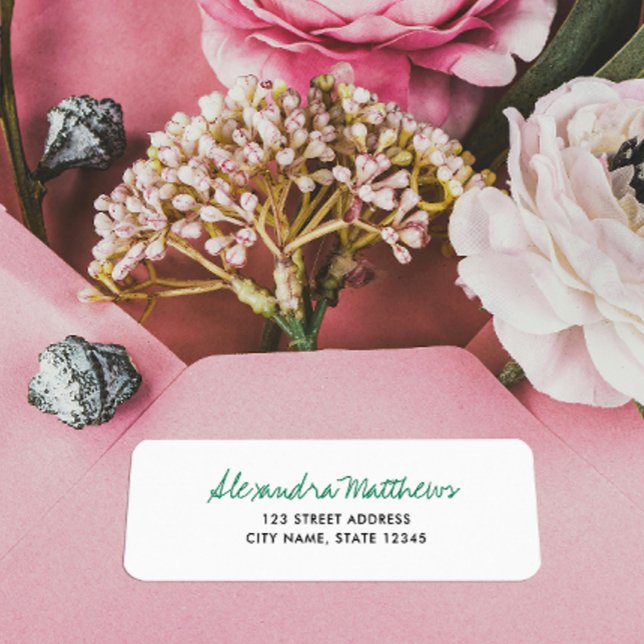 Moderne, einfache Minimal-grüne Script-Rücksendead (Von Creator hochgeladen)