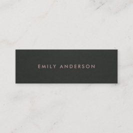 MODERNE EINFACHE MINIMAL-IMITAT DARK SILVER GRAMM  MINI VISITENKARTE