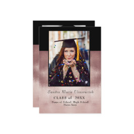 Moderne einfache Minimal-Rose Schwarzer Abschluss  Ankündigung