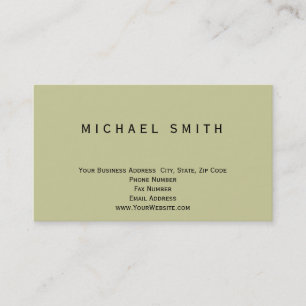 Moderne, einfache, minimale Beige-Color-Visitenkar Visitenkarte