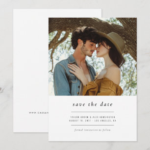 Moderne einfache minimale Foto-QR-Code-Hochzeit Save The Date