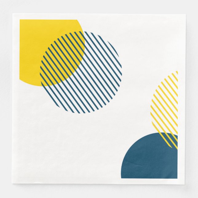 Moderne, einfache, minimale, trendige urbane abstr serviette (Vorderseite)
