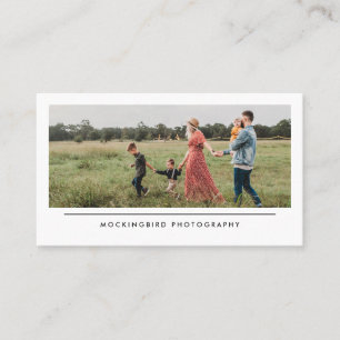 Moderne einfache minimalistische Familienfotografi Visitenkarte