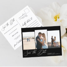 Moderne einfache minimalistische Hochzeit Save The