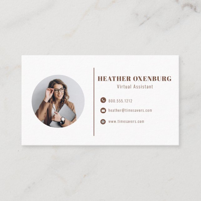 Moderne, einfache Minimalistische QR Code Social M Visitenkarte (Vorderseite)